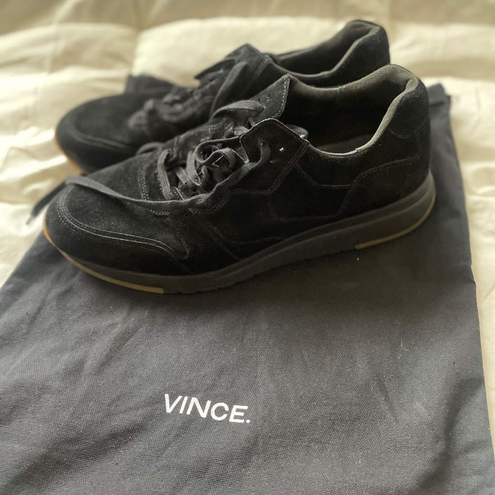 Vince black suede sneaker